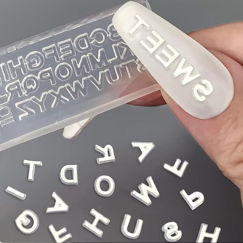 Resin Art Zone - 3D Letter Nail Art Silicone Mold