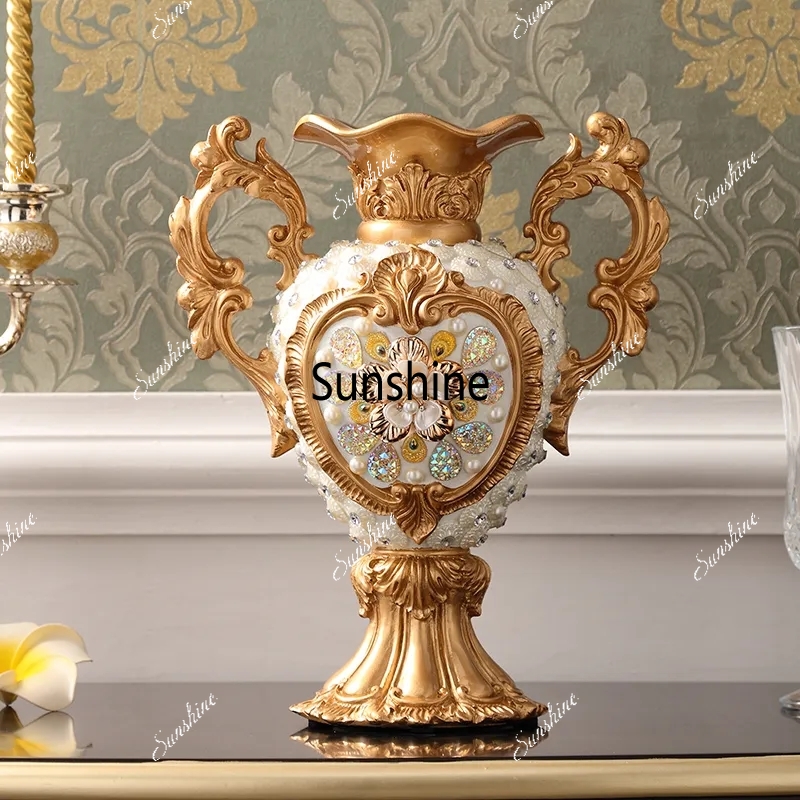Resin Art For Wedding Gift - European Luxury Palace Resin Vase Ornaments