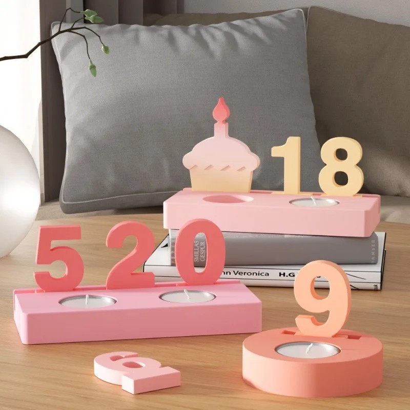 Resin Art Mold - 2pc Birthday Cake Silicones Molds Sqaure