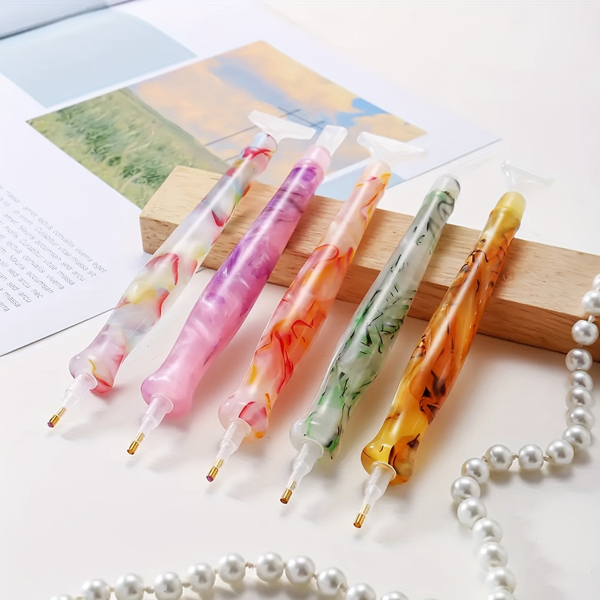 Resin Art Pen - 1pc Random Color Resin Retro Diamond