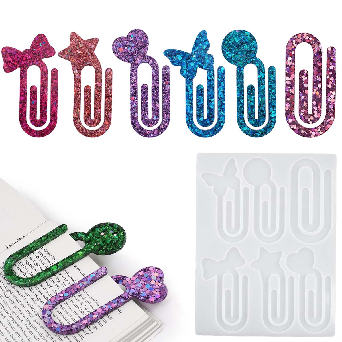 Resin Art Mold - Crystal Epoxy Resin Mold DIY Paperclip