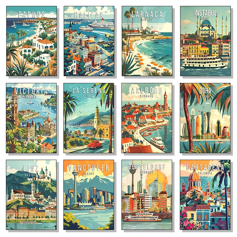 Resin Art New Zealand - Famous Coastal City Scenery Columbia New