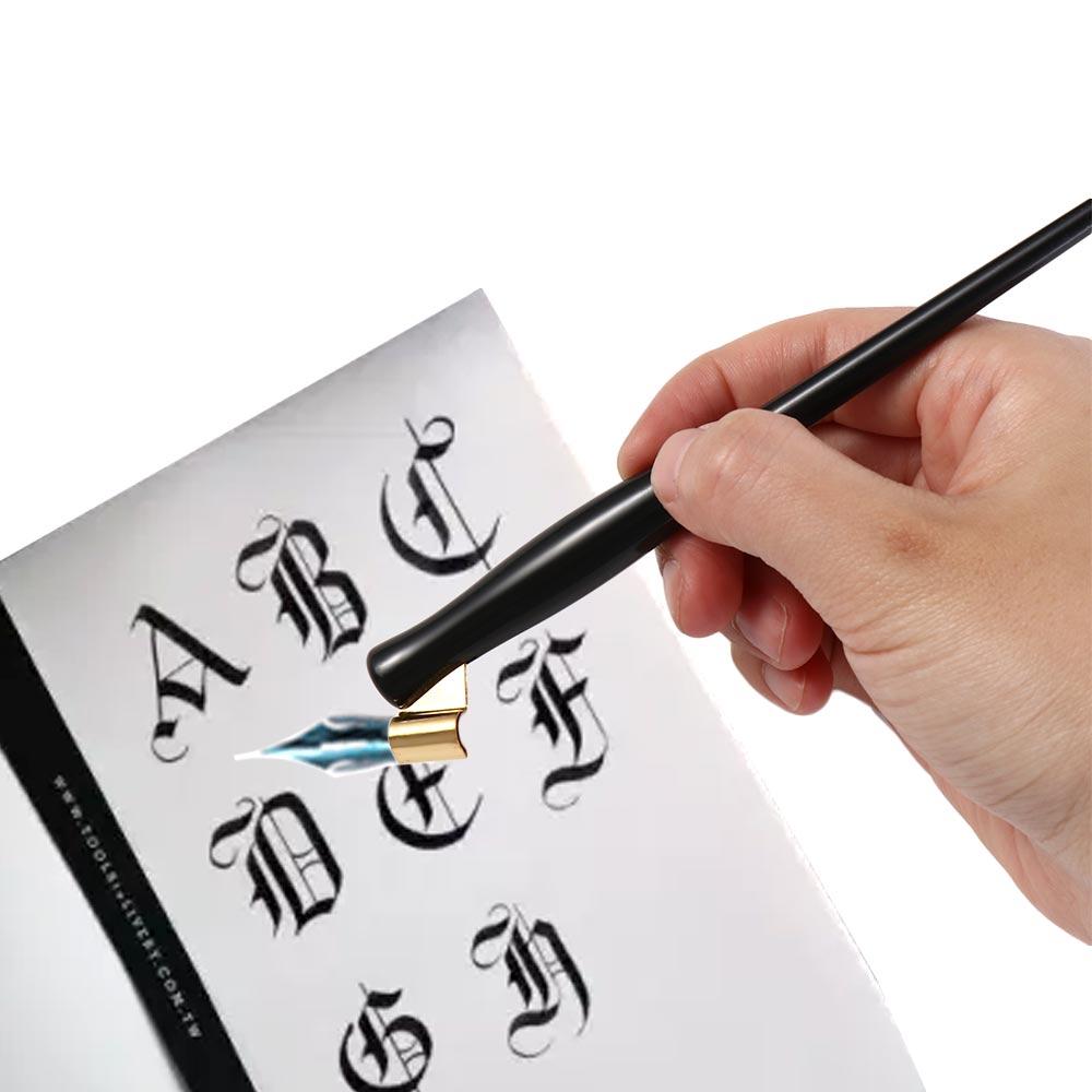 Resin Art Pen - Oblique Dip Pen Holder English Writing