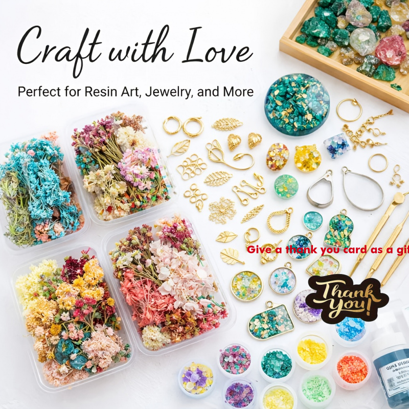 Resin Art For Wedding Gift - 10 Box Mixed Dried Flower Bouquet