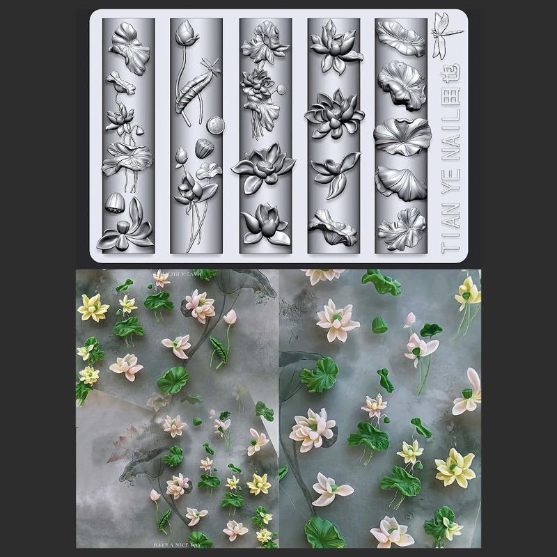 Resin Art Zone - Z. Flowers Series 3D Curved Nail