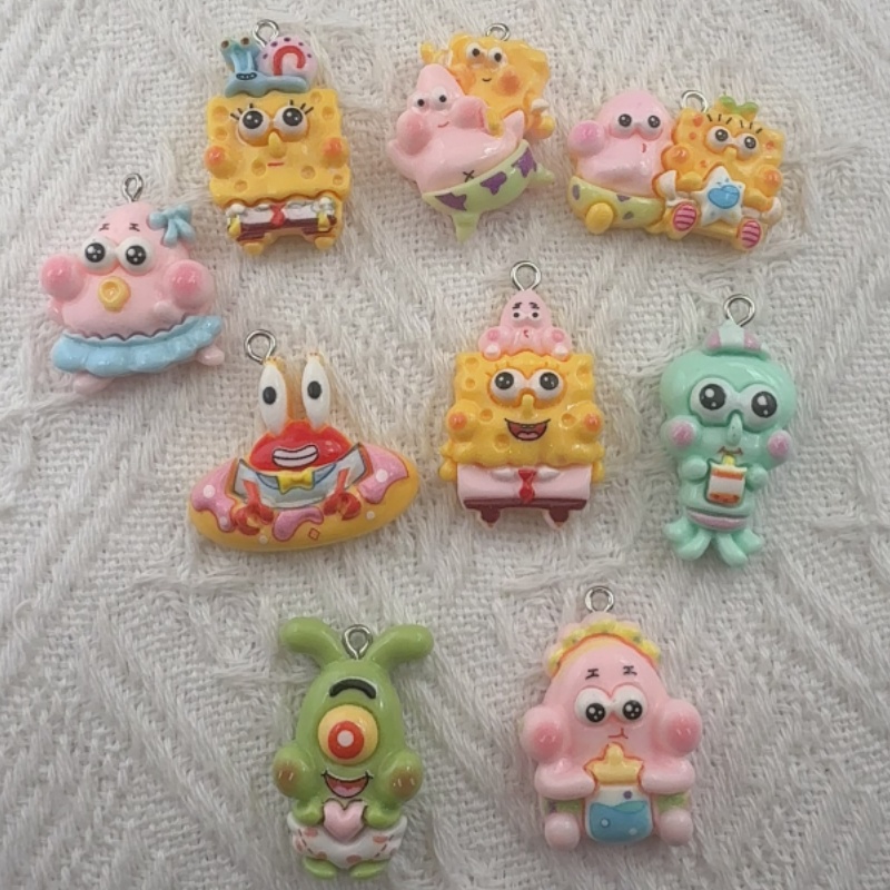 Resin Art Supplies Near Me - 10pcs cartoon resin pendant, DIY jewelry