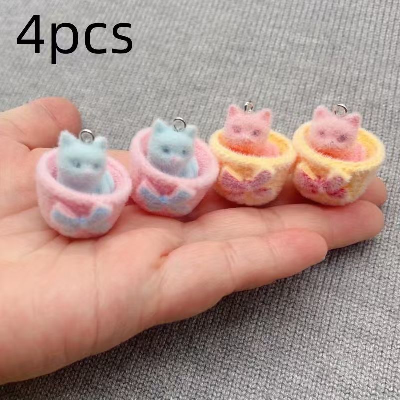 4pcs 3D plush resin cat pendan - đánh giá và giá Resin Art Supplies Near Me
