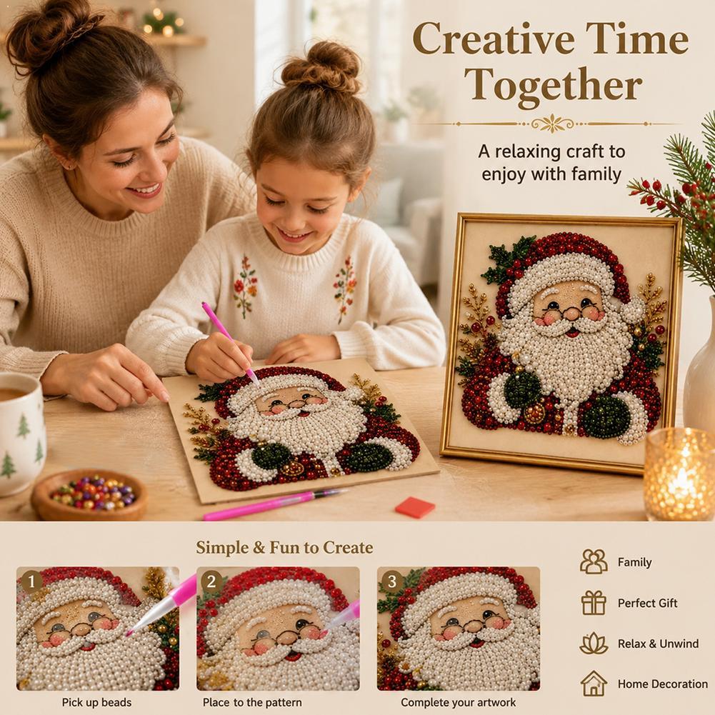 Christmas Santa Claus Pearl Ar - đánh giá và giá Resin Art Kit