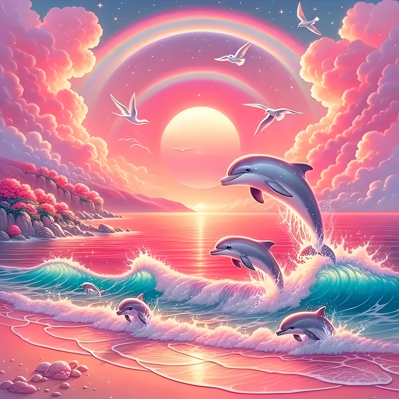 Diamond Painting Kit, Pink Sky - đánh giá và giá Resin Art Kit