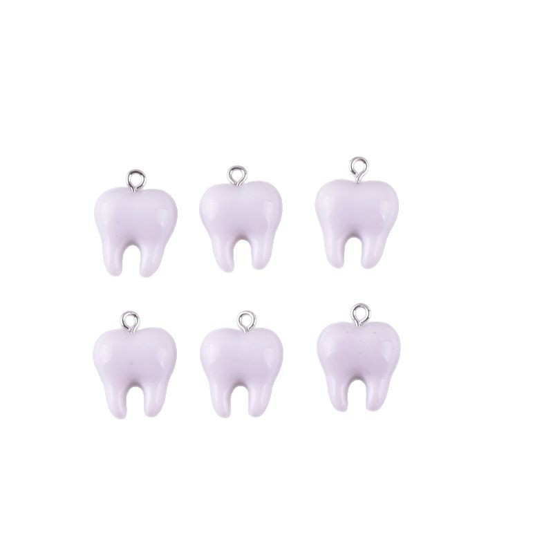 10pcs Cute White Teeth Resin P - đánh giá và giá Resin Art Supplies Near Me