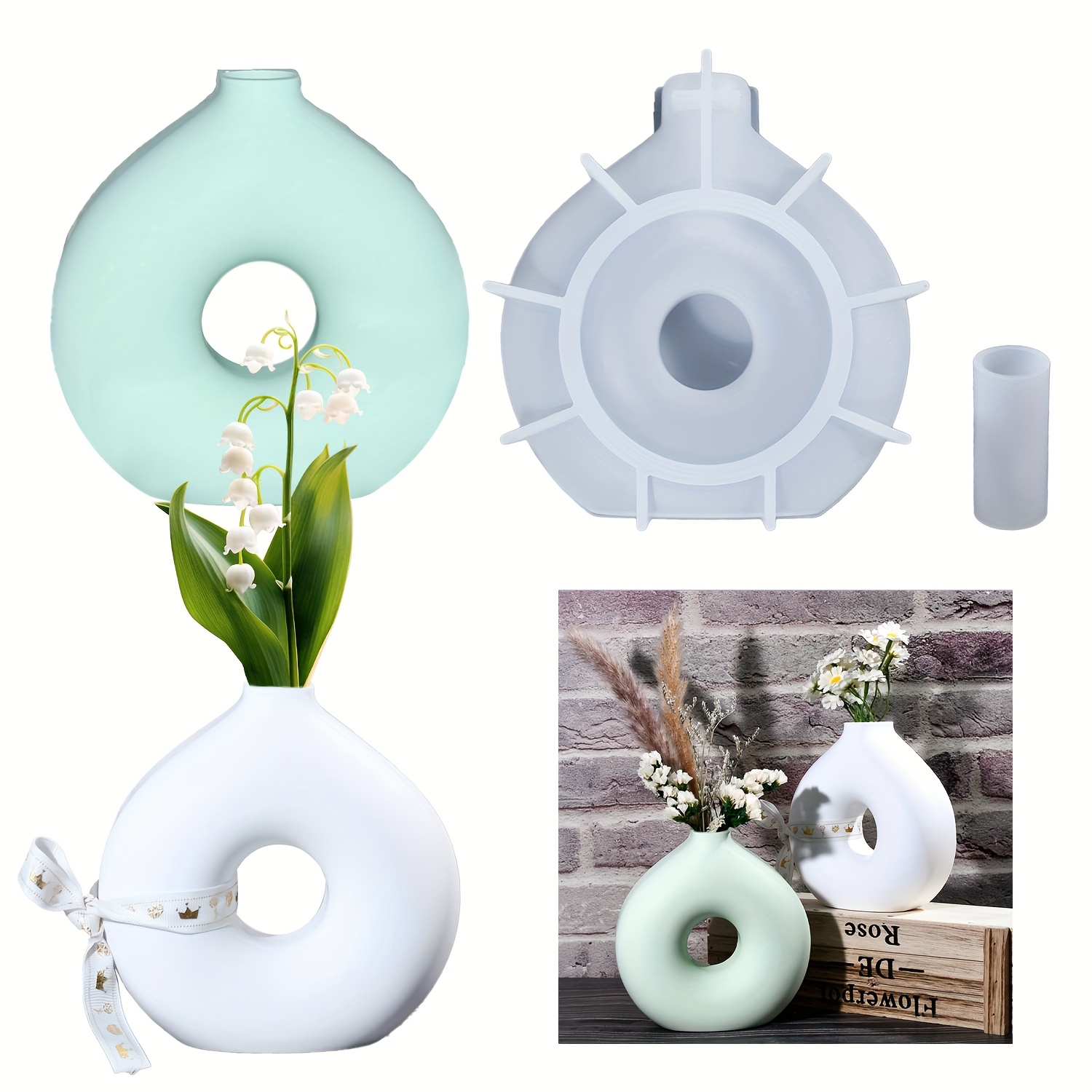 1 DIY Round Vase Silicone Moul - đánh giá và giá Resin Art Epoxy