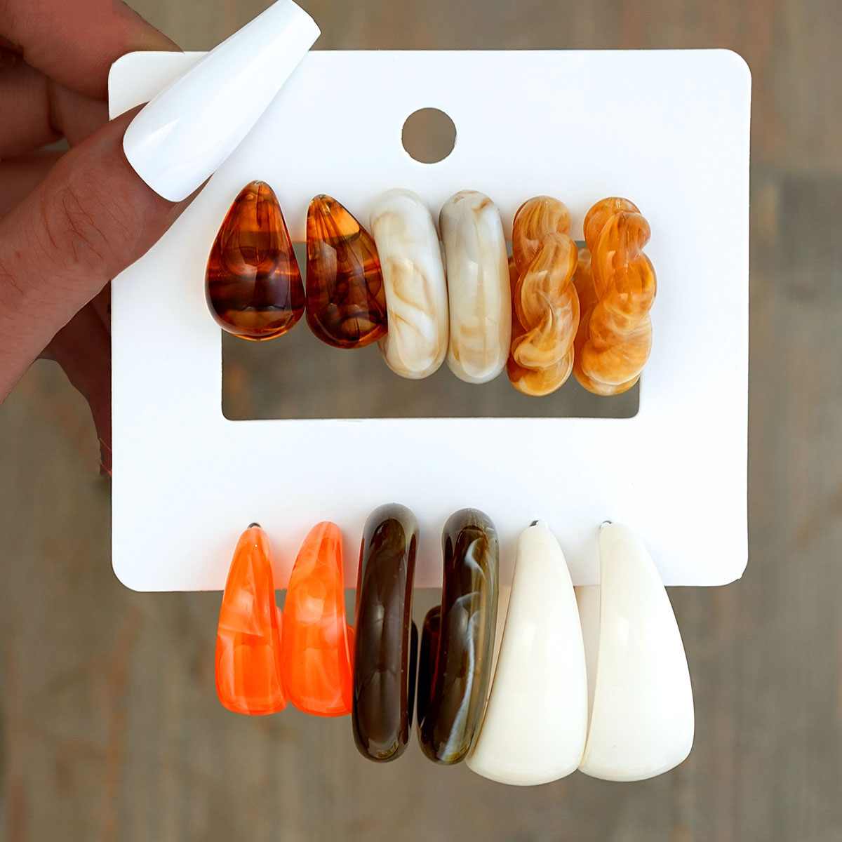 12pcs Bohemian Colorful Resin  - đánh giá và giá Resin Art Ring