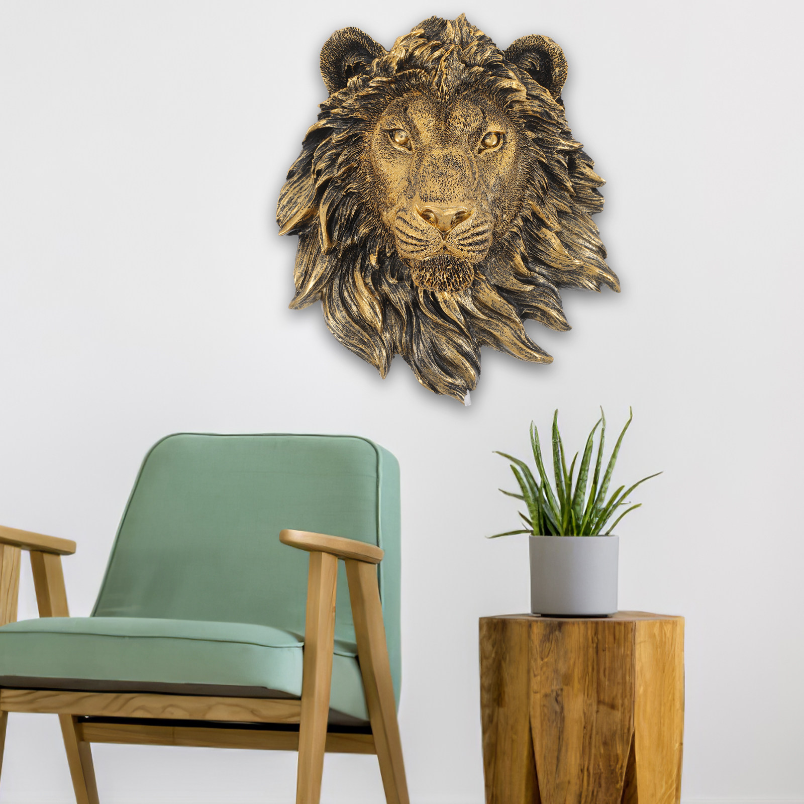 Imitation Lion Wall Decor Resi - đánh giá và giá Resin Art Sculptures