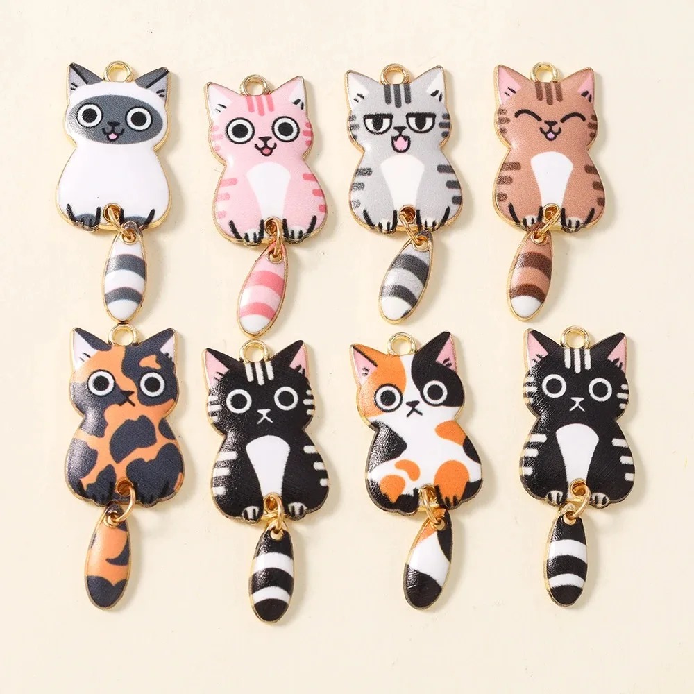 10Pcs 16×39mm Cute Cartoon Cat - đánh giá và giá Resin Art Supplies Near Me