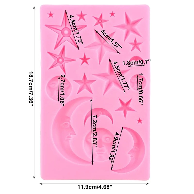 Sun Face Moon Stars Polymer Cl - đánh giá và giá Resin Art Mold