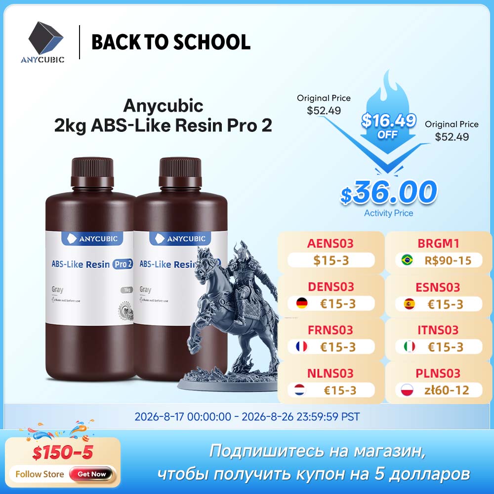 ANYCUBIC ABS Pro 2 Resin 405nm - đánh giá và giá Resin Art Pro