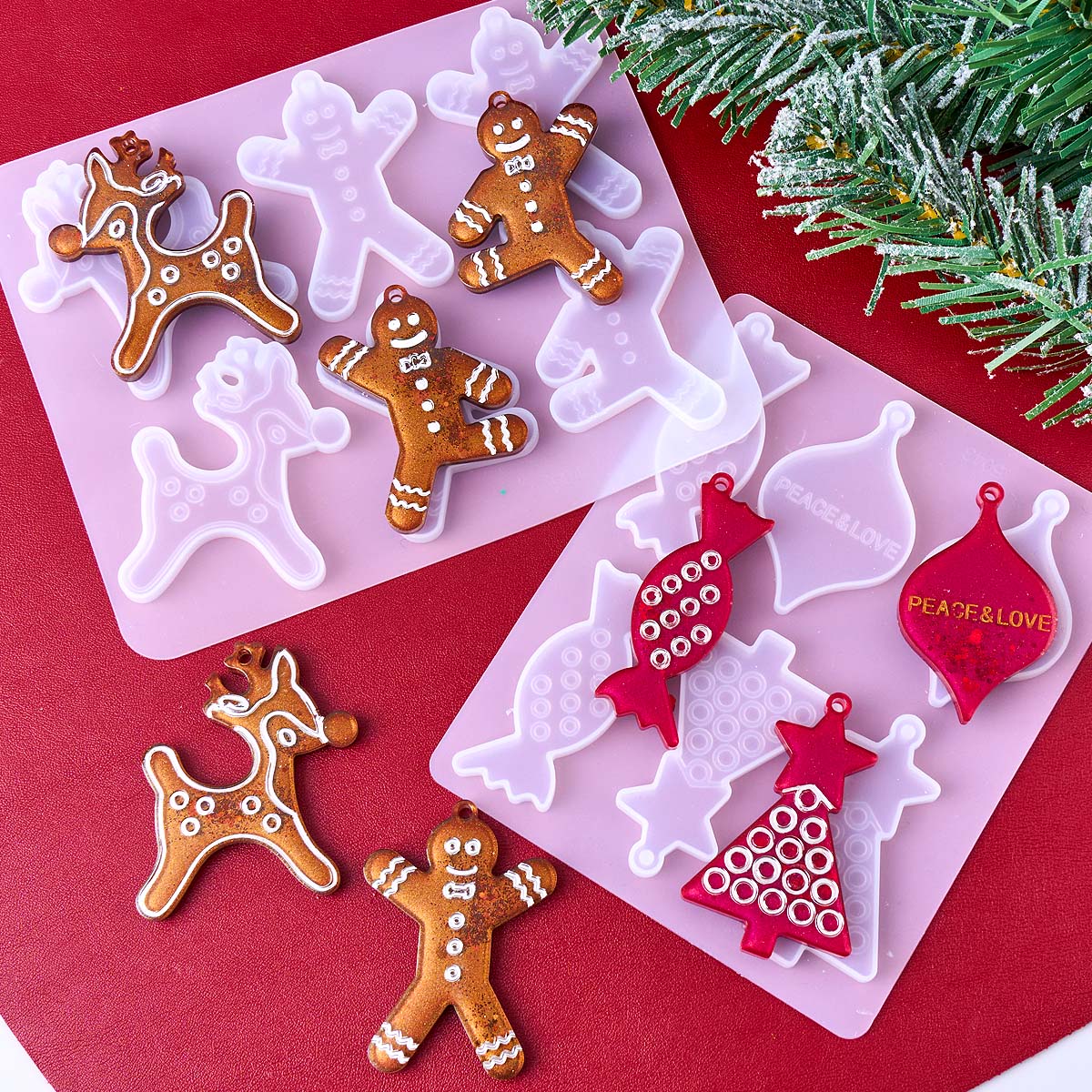 Christmas Series Earrings Pend - đánh giá và giá Resin Art Mold