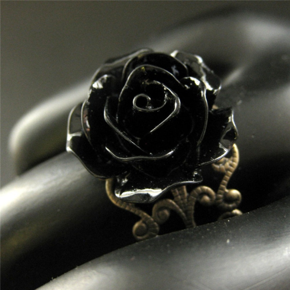 Temperament Retro Black Resin  - đánh giá và giá Resin Art Ring
