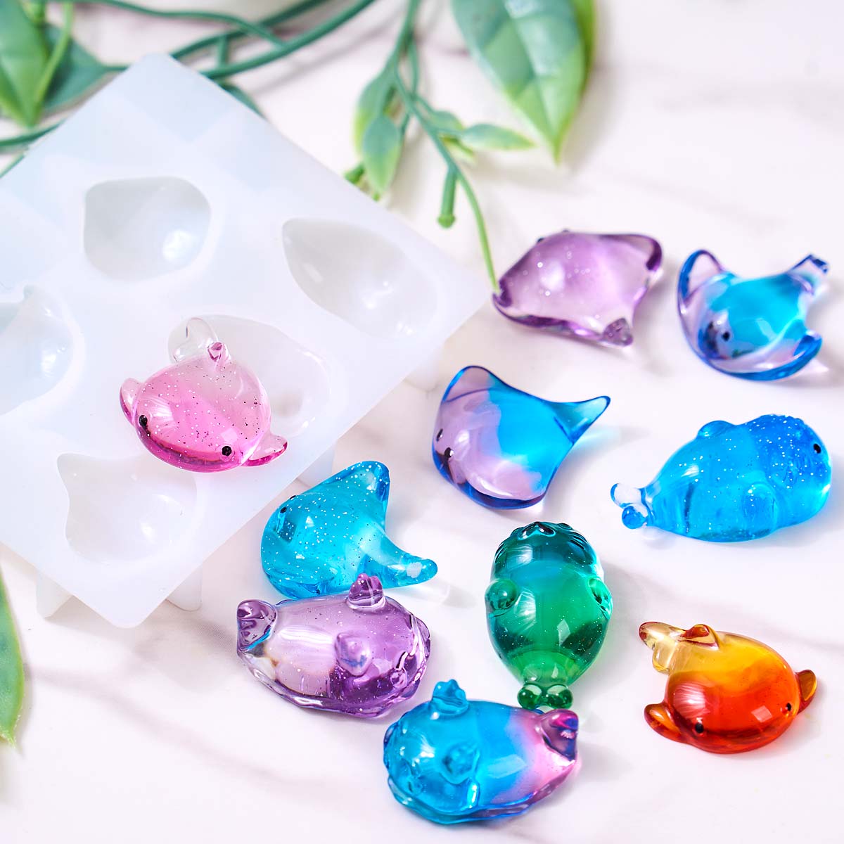 3D Healing Kawaii Manta Ray Wh - đánh giá và giá Resin Art Epoxy