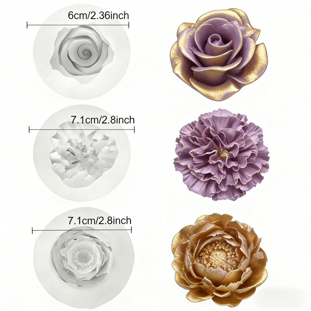 3-Piece Silicone Molds for Ros - đánh giá và giá Resin Art For Wedding Gift