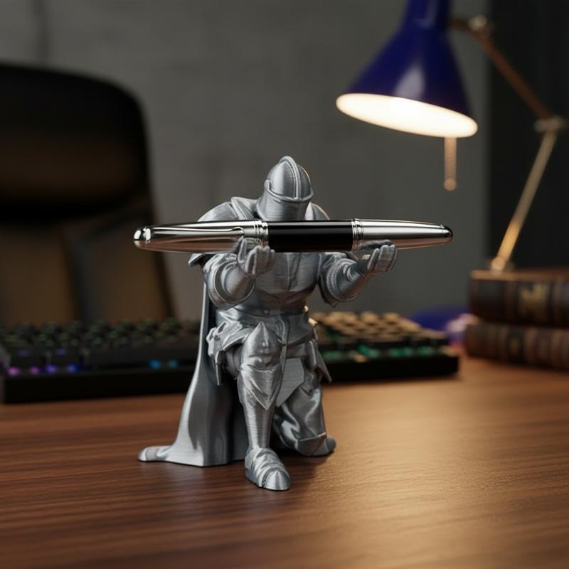 Knight Pen Holder Resin Mediev - đánh giá và giá Resin Art Price