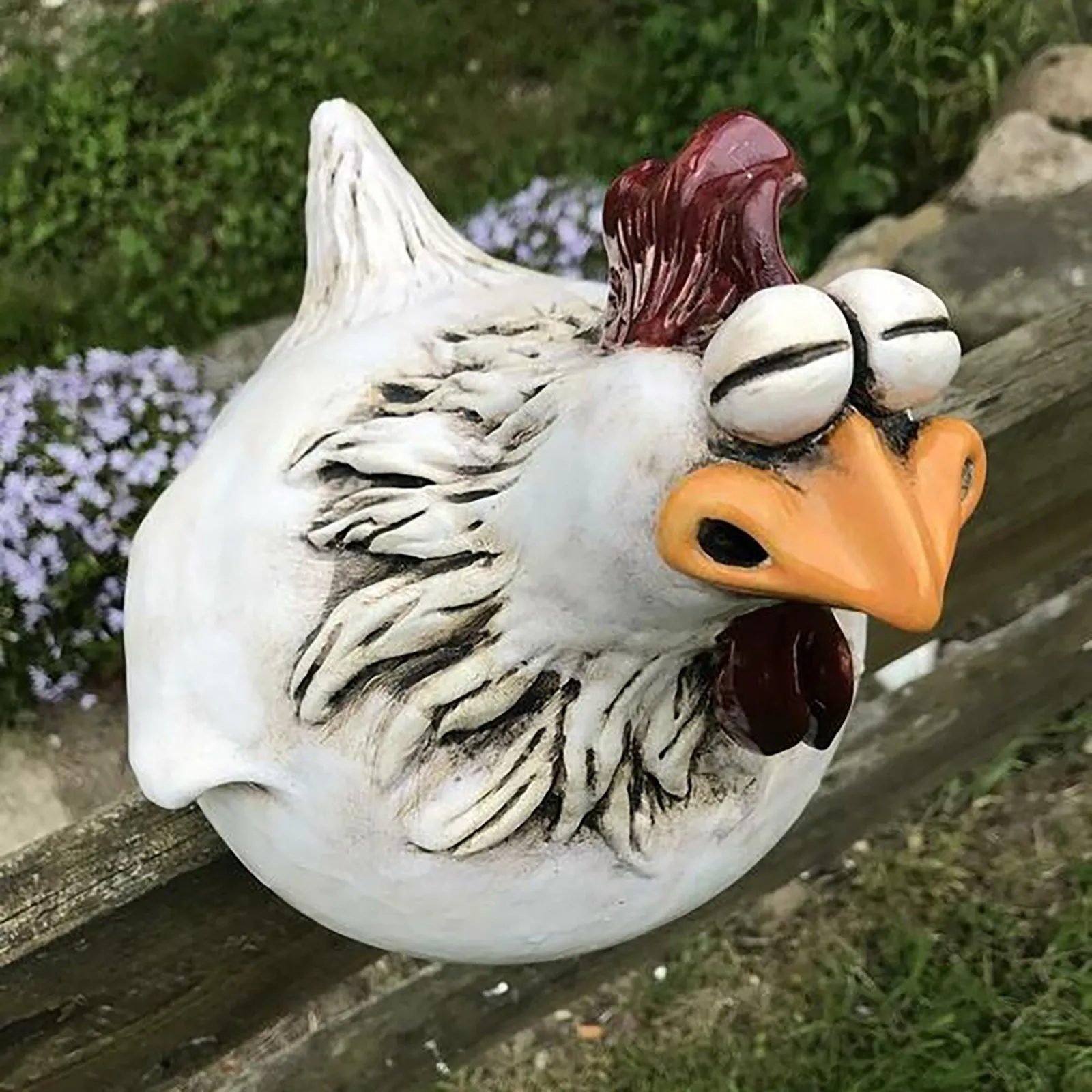 Funny Chicken Fence Decor Stat - đánh giá và giá Resin Art Sculptures