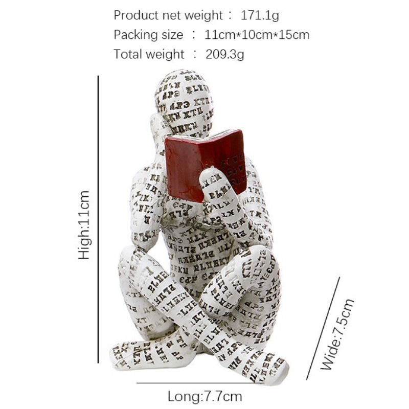 1pc Mini Reading Female Image  - đánh giá và giá Resin Art Images