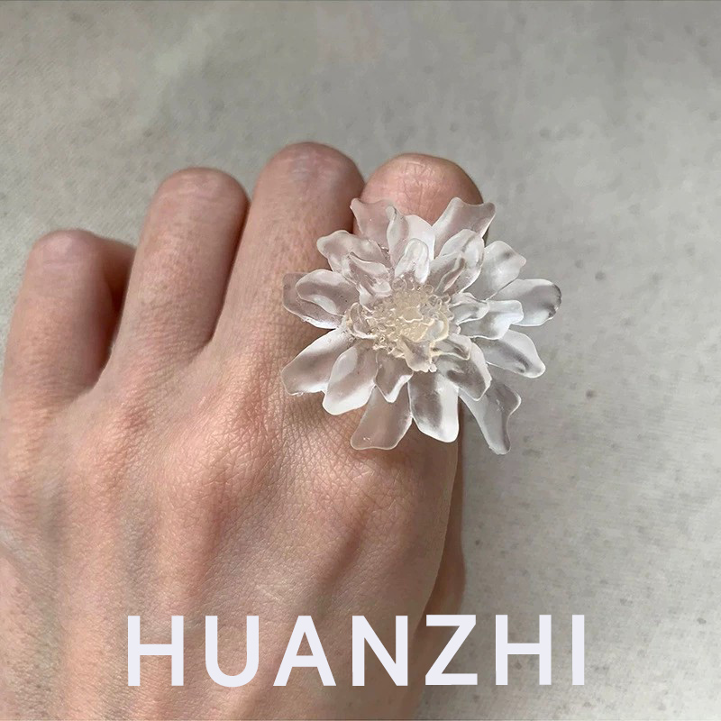 HUANZHI White Transparent Fros - đánh giá và giá Resin Art Ring