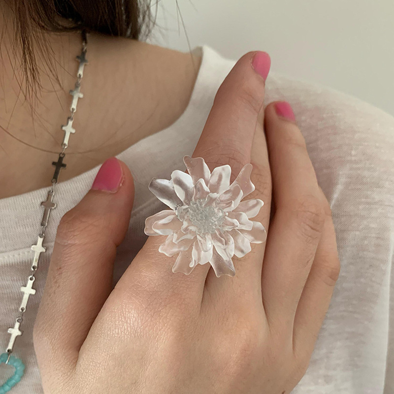 HUANZHI White Transparent Fros - đánh giá và giá Resin Art Ring