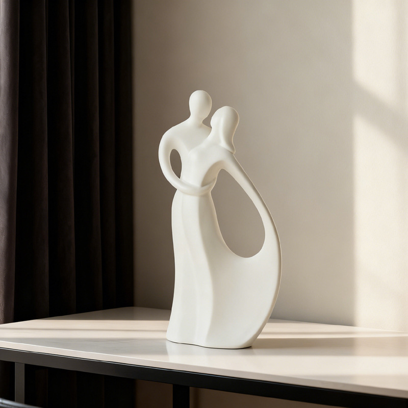 Nordic Ceramic Couple Hugging  - đánh giá và giá Resin Art For Wedding Gift