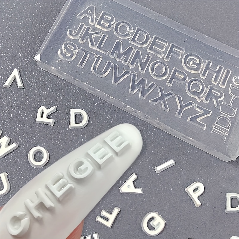 3D Letter Nail Art Silicone Mo - đánh giá và giá Resin Art Zone