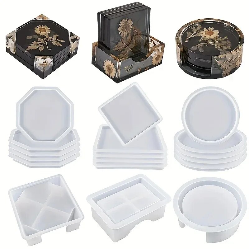 Coaster Resin Molds Set Includ - đánh giá và giá Resin Art Pen
