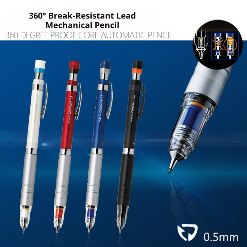 Japanese ZEBRA DelGuard MA86 M - đánh giá và giá Staedtler Pencil Lumocolor